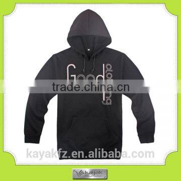 custom black cotton printed hoodies