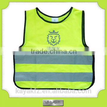 fluorescence thin safety vest with customise LOGO printing