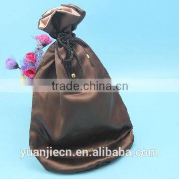 Eco friendly recyclable cheap satin drawstring non woven shoe carrier bag