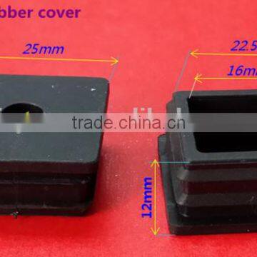 Square Rubber Tube Insert Closure / Square End Insert For Pipe / Square Round Rubber End Cap Feet