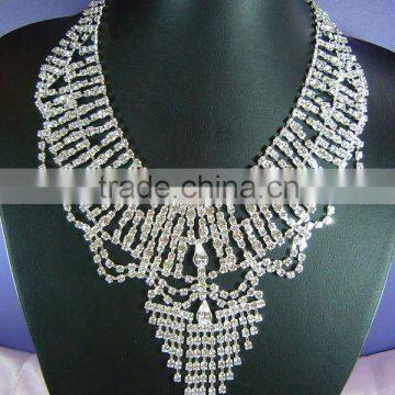 Drag Queen Crystal Necklace Earrings Set CS1146