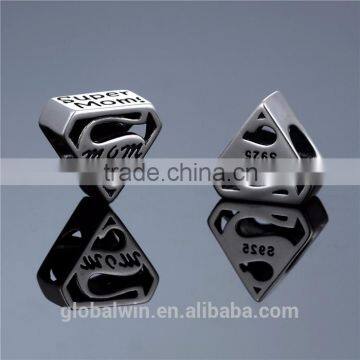 Custom 925 Silver Bead DIY Sterling Silver Charm Wholesale Gracefully Slidable Silver Bead Fit for Woman Bracelet T046 photo-6