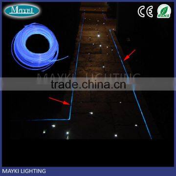 14mm Soild core side glow fiber optic for outdoor garden, park lighting using