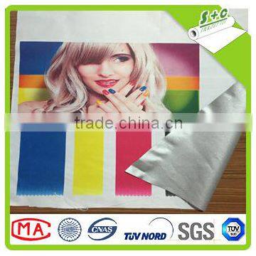 silver coated double side flag fabric 130gsm for dye sub direct printing