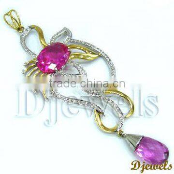 Diamond Pendant, Diamond Gold Pendant, Dimaond Jewelry