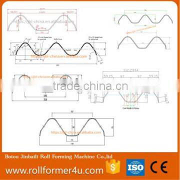 W Shape Highway Highway Guardrail Roll Forming Machine With High Quality