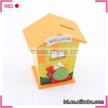 Personalized money box design, house shaped custom money box