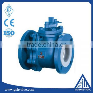 manual fluorine lining flange type floating ball valve