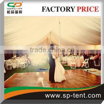 Hot sale Romantic and Dreamy outdoor Wedding events Pole Tent inner view with dance floor ( 500 seater)