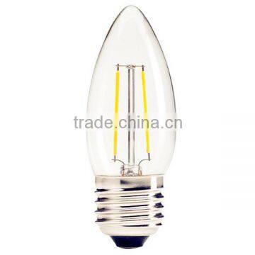 E27 E14 led candle light bulb 2w led filament bulb