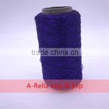 Oeko-Tex sequin yarn in fancy yarn 100% polyester chinese manufacturer