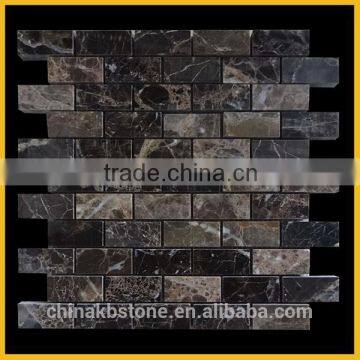 Dark Emperador Subway Wall Marble Mosaic Tile,