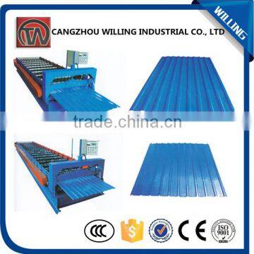 Superior Quality Colored grazed steel roof Tile welcomed roll forming machine in russian market