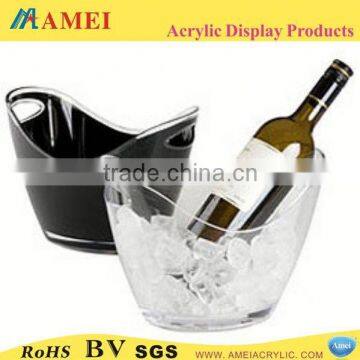 Eco friendly acrylic ice bucket with lid