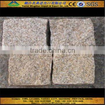 professional manufacture grey granite cobble stone on mesh