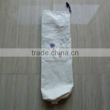 White Simple Cotton Yoga Mat Gym Bag (BSGJH021)