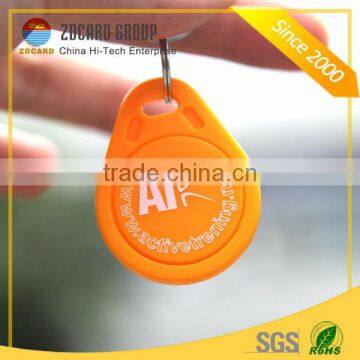 Logo Printed Passive RFID Key Ring Tag