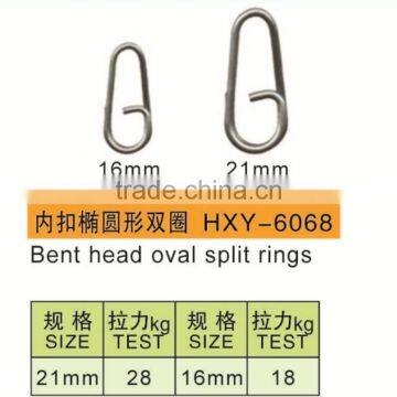 High Quality Brass Fishing Bent Head Oval Split Ring photo-4