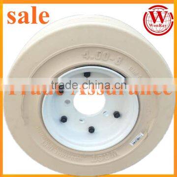 high quality non-marking solid tire 4.00-8/3.75 with 5 lug holes