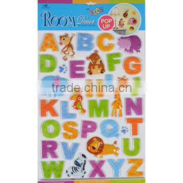 2 x Fantastic Removable 3D Wall Bedroom Room Stickers - Alphabet Letters Design