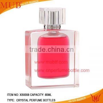 85ml crystal design perfume bottle with squre shaped
