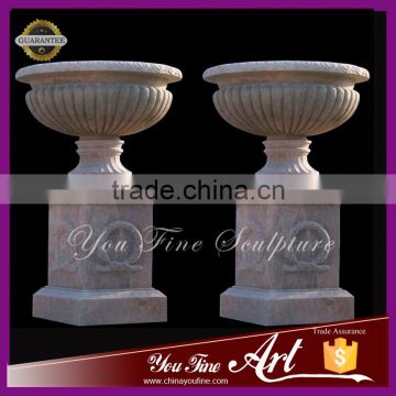 high quality handcarved marble flower pot