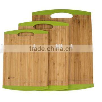 Natural Bamboo Cutting Board With Silicone Edges photo-3