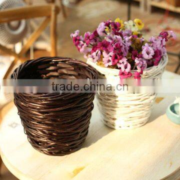 100%handmade craft exquisite wicker/willow indoor flower basket