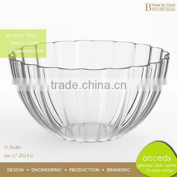 Large Pyrex Dual Layers Glass Vessel Bowl photo-6