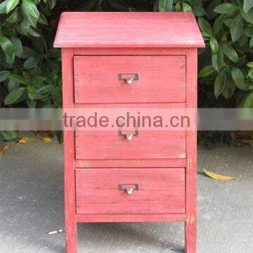 antique pick wooden cabinet with drawer