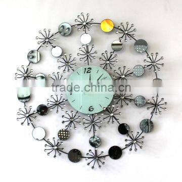 oversized round metal wall clock design