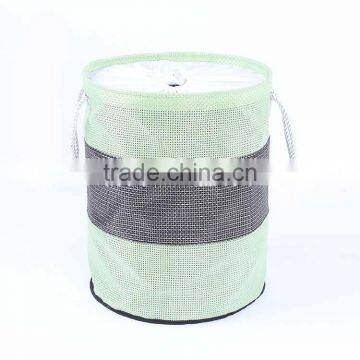 Folding Laundry Hamper With Closing, Bathroom Basket photo-2