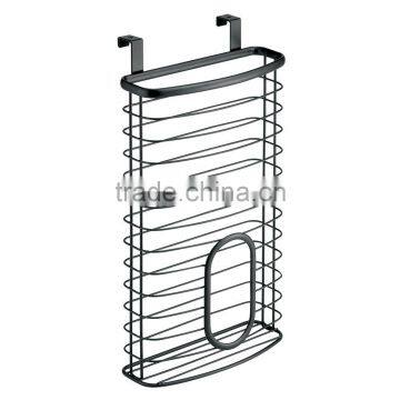 Black Wire Kitchen Cabinet Storage Holder For Plastic Bags photo-2