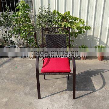 terrace outdoor aluminum chair rattan seating/outdoor furniture chair cast aluminum/outdoor rattan chair stacking