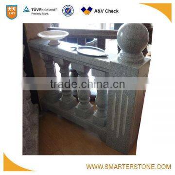 White color polished stone balustrade square for interior