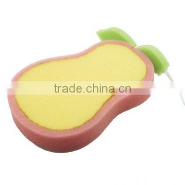 fruit pear shaped printing logo cleaning sponge / Sponge scourer