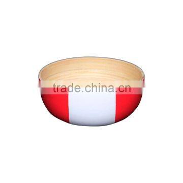 Lacquer Bamboo Salad Bowls, Spun Bamboo Bowls photo-5