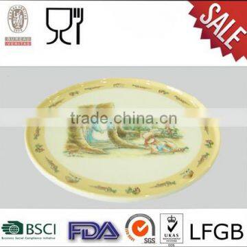 9"Round Cartoon Design Melamine Plate