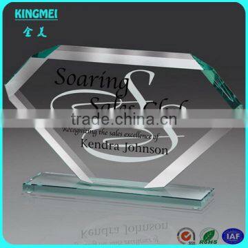 Custom Made Acrylic Crystal Diamond Shape Trophy Diamond Award