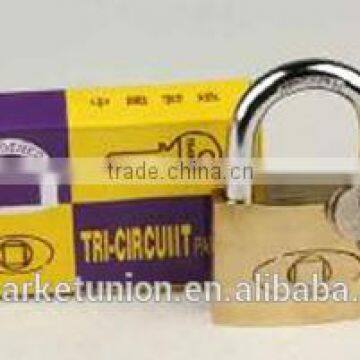 Iron Brass Padlock in Yellow or Gray Color With Master Key photo-3