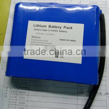 PVC Wrapped 12.8V 9Ah LiFePO4 Battery Pack with Built-in PCB