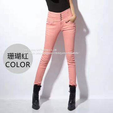 70,000pcs Ladies high waist solid skinny pants