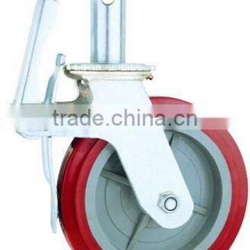 PVC Mobile Scaffolding Castor Wheel and Cast Iron Caster Wheel with Break