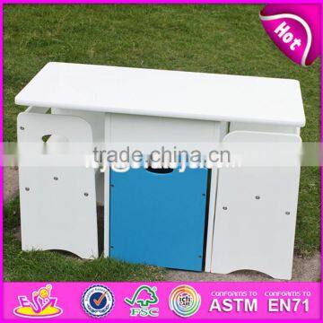 2017 New Design Home / School / Kindergarten White Wooden Toddler Activity Table With Storage Box W08G193 photo-4
