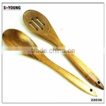 22036 High Quality Beech Wood Spoon Slotted Spoon