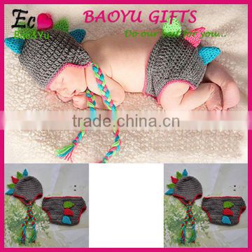 Fashion Baby Photo Props Crochet Dinosaur Shape High Quality New Born Baby Toddler Clothing