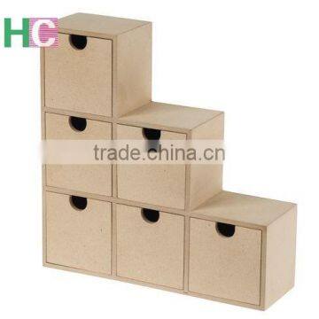 wooden box with drawers, mdf wood drawers