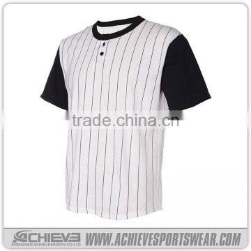 sublimation blank Custom baseball jerseys bottons shirt