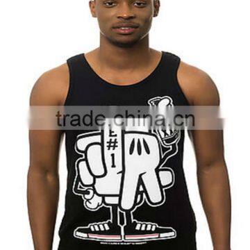 100% Cotton Printed Mens Singlet