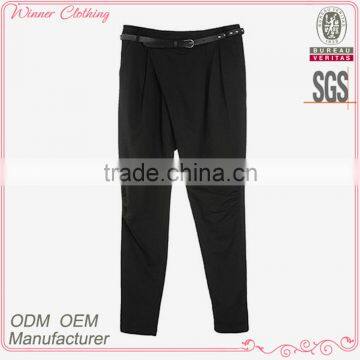 High quality polyester spandex slim style office lady color combination high quality direct factory bermuda pants